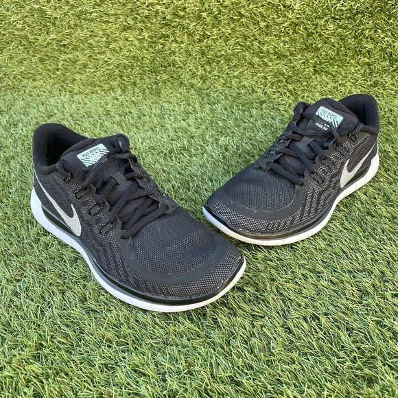 Nike FREE 5.0 Black/White/Dark Grey 806575-001 Women’s Running Shoes Size 8 - Picture 7 of 10
